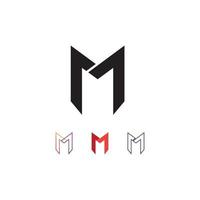 M Letter Logo Template m font  logo design for business set logo vector