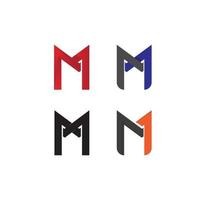 plantilla de logotipo de letra m diseño de logotipo de fuente m para negocios conjunto logotipo vector