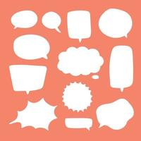 Blank white speech bubbles. Thinking balloon talks. vector