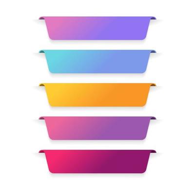 Color banner label layout set.
