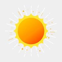 la luz del sol y el sol. pictograma de verano. vector