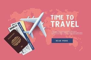 Time to travel. Vacation trip offer concept. vector