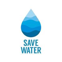 Save water concept. World Water Day. vector