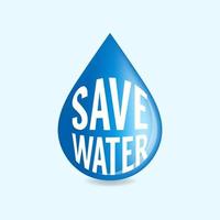 Save water concept. World Water Day. vector