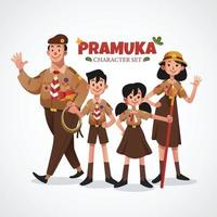 Pramuka Character Set vector