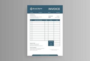 Business invoice with header vector