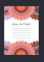 Mandala oriental template card vector