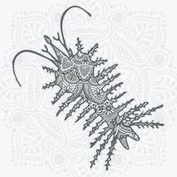 Sea Mandala Vector. Vintage decorative elements. vector illustration.