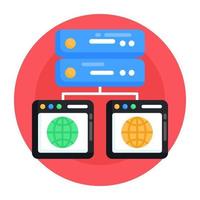 Database Hosting Network vector