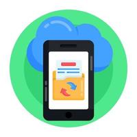 Cloud Folder Syncing vector