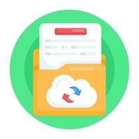 Cloud Folder Syncing vector