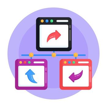 Website Shared Network vector