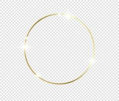 Gold shiny glowing frame with shadows isolated background vector