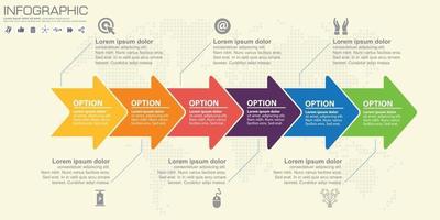 Business Infographics with arrow style Vector illustration.