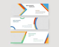 Web banner template set. Collection of horizontal banners design. vector