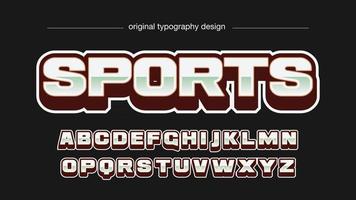 Tipografía de deportes de juegos 3d vector