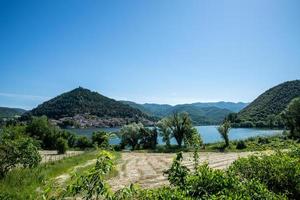 Panorama of the county of Piediluco, Italy photo