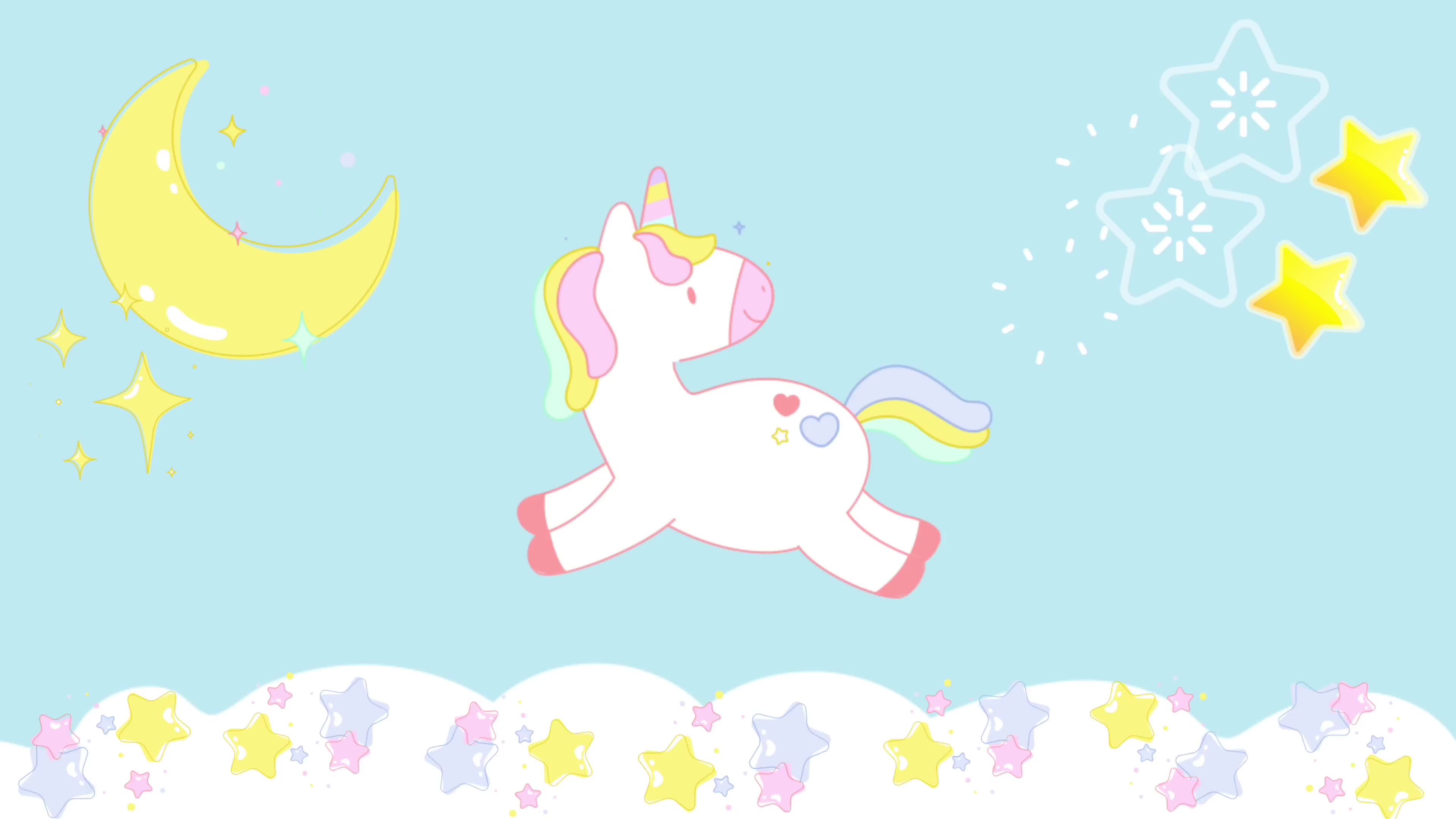 Cartoon Unicorn Stock Video Footage for Free Download
