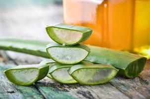 Aloe Vera use in spa for skin care photo