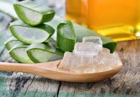 Aloe Vera use in spa for skin care photo