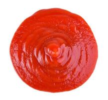 Tomato sauce on white background photo