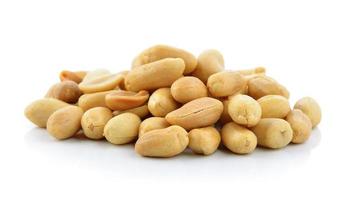 Peanuts on white background photo