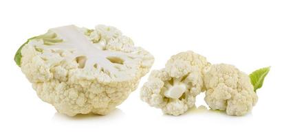 Fresh cauliflower on white background photo