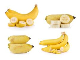 Bananas on white background photo