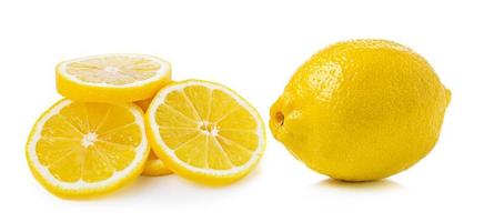 limón sobre fondo blanco foto