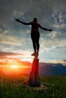 Acroyoga in outdoor photo