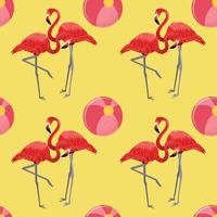 colourful tropical seamless fruits and wildlife vector