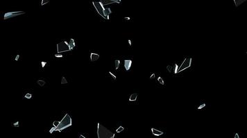 Broken Glass with Shatter and Debris Slow Motion video