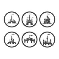 Castle logo images vector