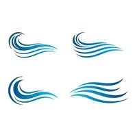 Water wave logo images vector