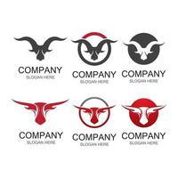 Bull head logo images vector