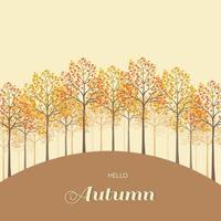 Colorful tree on autumn or fall background vector