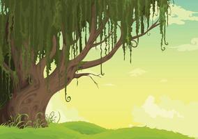 hermoso paisaje ilustración de fondo vector