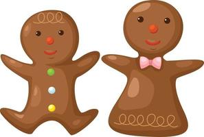 Gingerbread isolated on white background vector