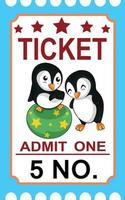 Illustration of isolated ticket penguin show vector