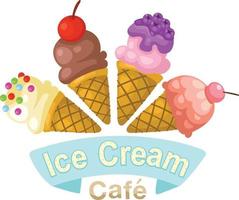 Illustration of isolated ice cream cone vector