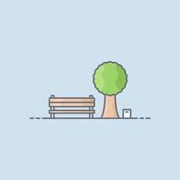 City park vector icon illustration