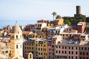 Vernazza in Cinque Terre, Italy - Summer 2016 - view from the hill photo