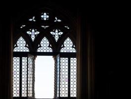 Medieval window silhouette photo