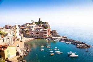 Vernazza in Cinque Terre, Italy - Summer 2016 - view from the hill photo