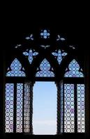 Medieval window silhouette photo