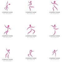 Dancer logo and symbol vector