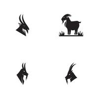 Goat logo vector template illustration