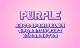 purple font alphabet vector