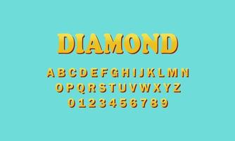 diamond font alphabet vector