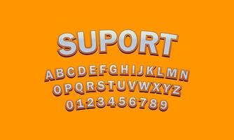 suport font alphabet vector